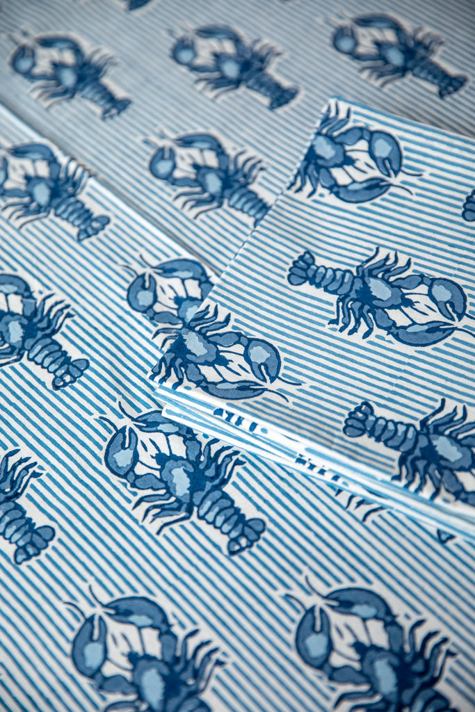 Lobster Stripe Napkin Set