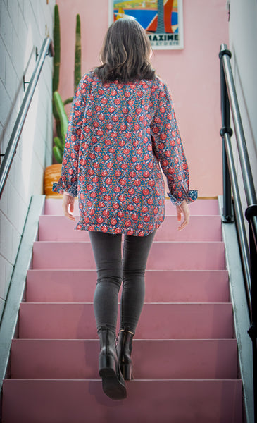 Patched Floral Shirt