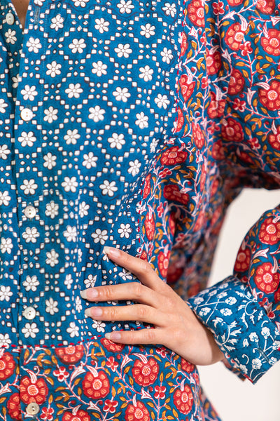Patched Floral Shirt