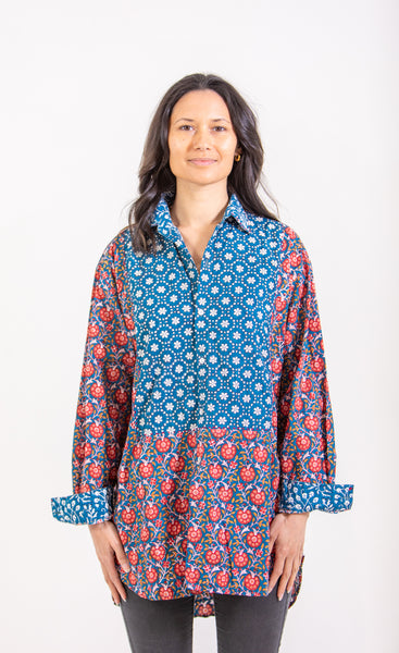 Patched Floral Shirt