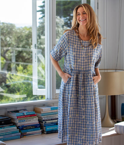 Lee Gingham Flowers Dress