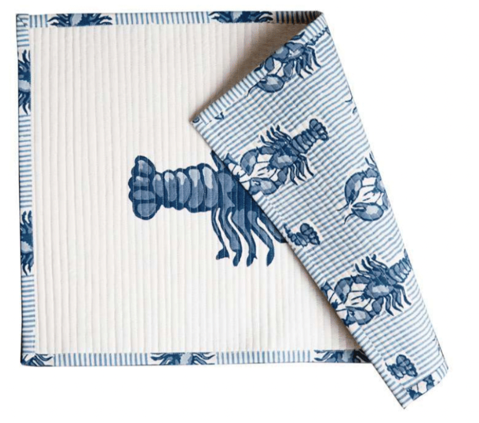 Lobster Stripe Quilt Placemat