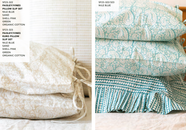 Paisley Vines Pillow Slips - SALE