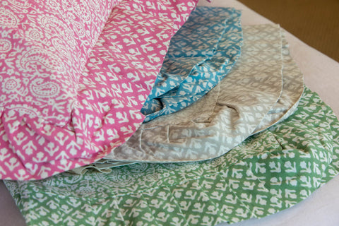 Paisley Frill Pillow Case Pair - Euro - SALE