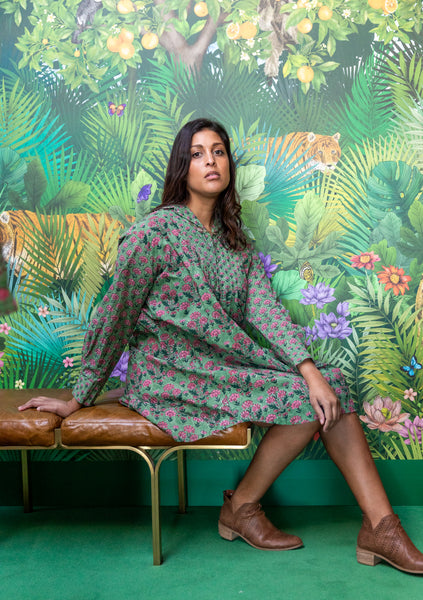 Art Deco Oversized Shirtdress -SALE