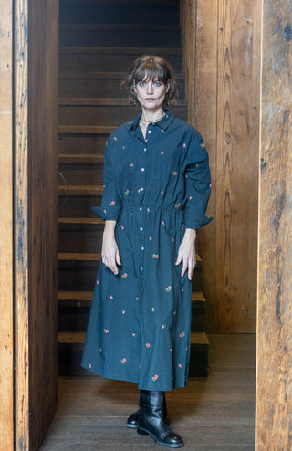 Ditsy Floral Emb Shirtdress - SAMPLE SALE
