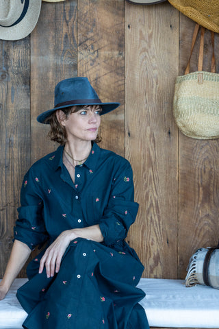 Ditsy Floral Emb Shirtdress - SAMPLE SALE