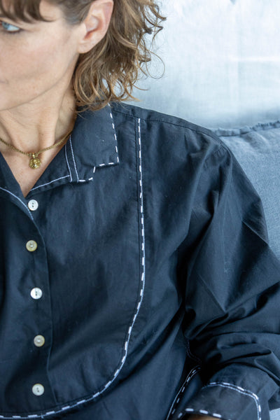 Poplin Dinner Shirtdress Maxi