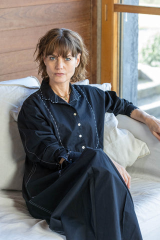 Poplin Dinner Shirtdress Midi