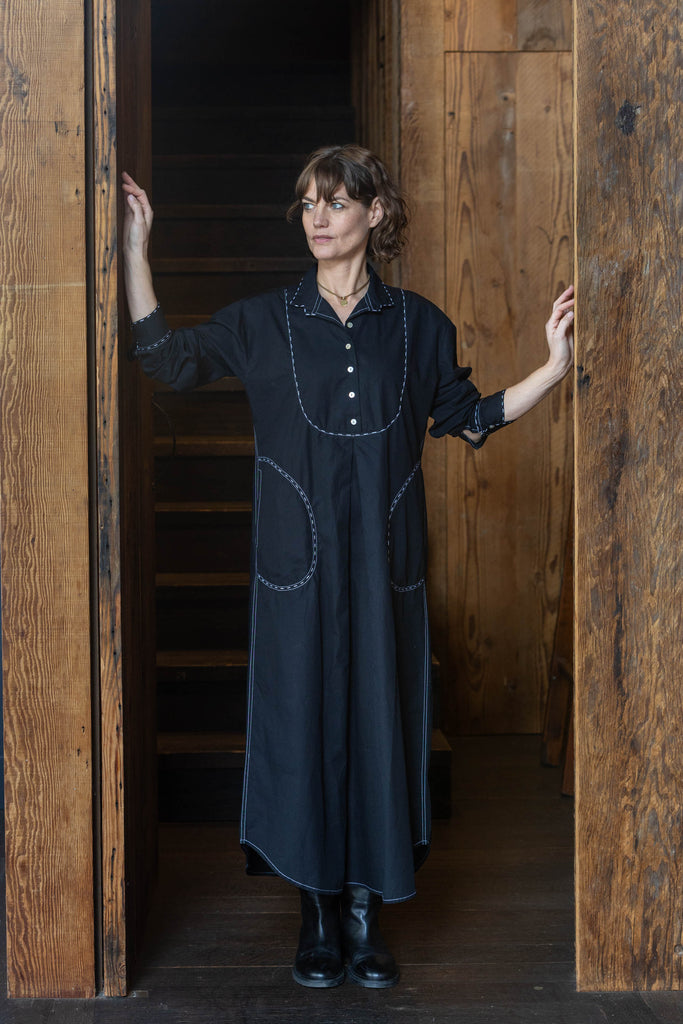 Poplin Dinner Shirtdress Maxi