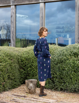 Flower Paisley Emb Dress