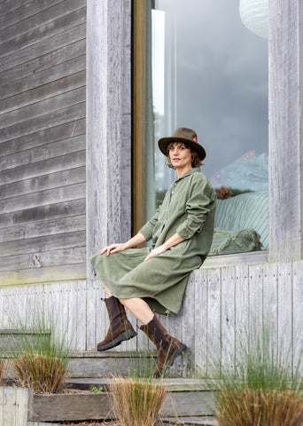 Cord Garden Shirtdress - Midi - SAMPLE SALE