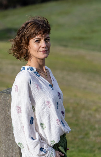 Flower Paisley Emb Top