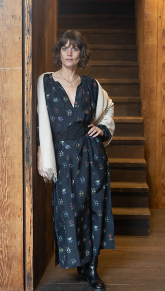 Ditsy Flower Silk Dress