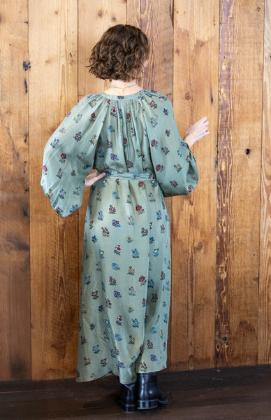 Ditsy Flower Silk Dress