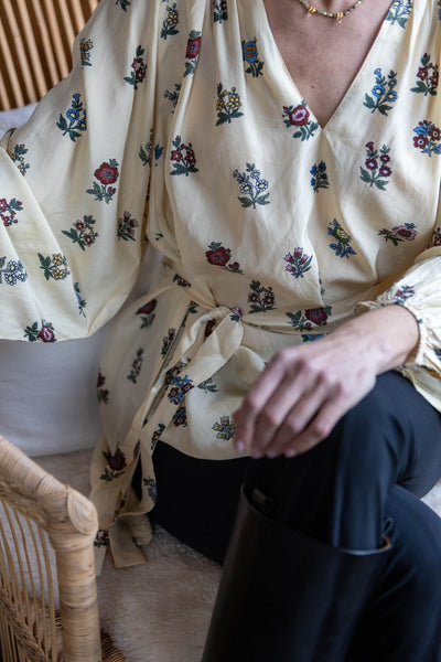 Ditsy Flower Silk Top