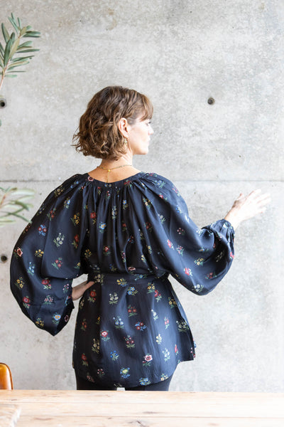 Ditsy Flower Silk Top