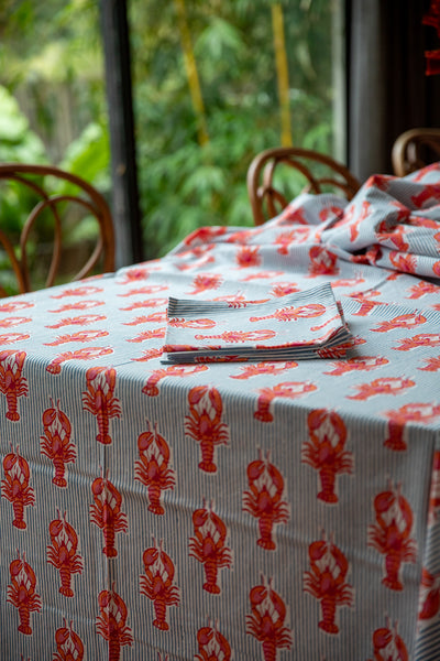 Lobster Stripe Napkin Set