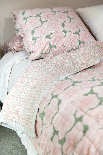 Stripe Hibiscus Quilt