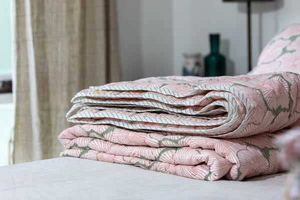 Stripe Hibiscus Quilt