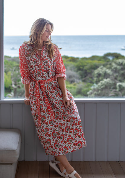 Folk Love Maxi Dress with Belt