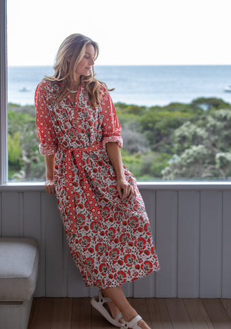 Folk Love Maxi Dress with Belt