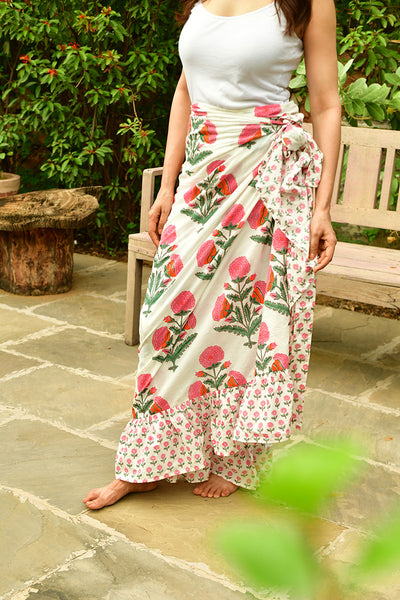 Marigold Wrap Ruffle Skirt