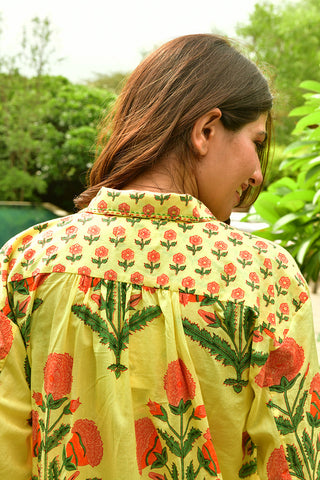 Big Marigold Shirtdress Midi