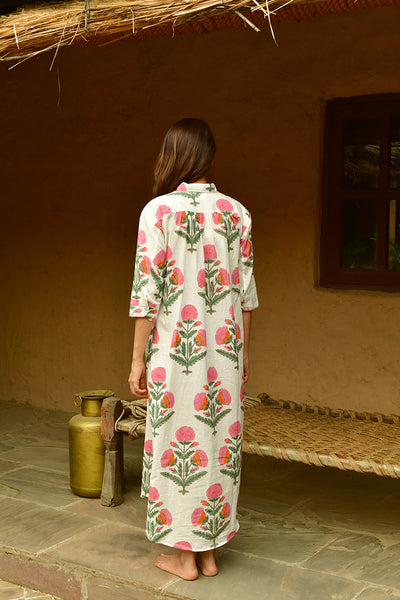 Big Marigold Shirtdress Maxi