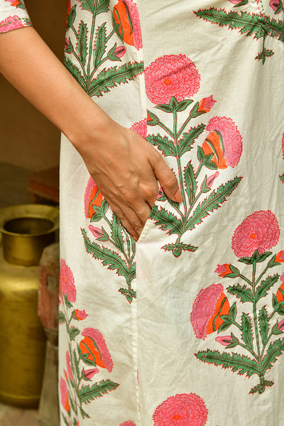 Big Marigold Shirtdress Maxi