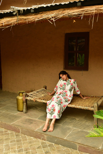 Big Marigold Shirtdress Maxi
