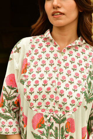 Big Marigold Shirtdress Midi