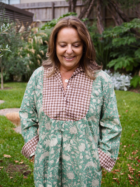 Bella Floral Shirtdress Maxi - SAMPLE SALE