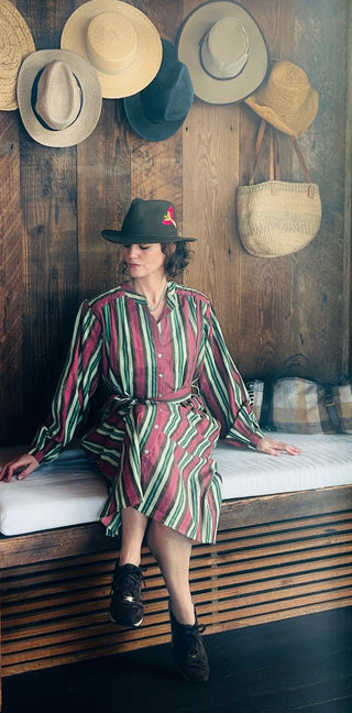 Fall Virginia Stripe Shirtdress - SAMPLE SALE