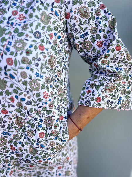 Vintage Floral Shirtdress - Maxi