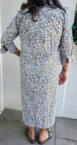 Vintage Floral Shirtdress - Maxi