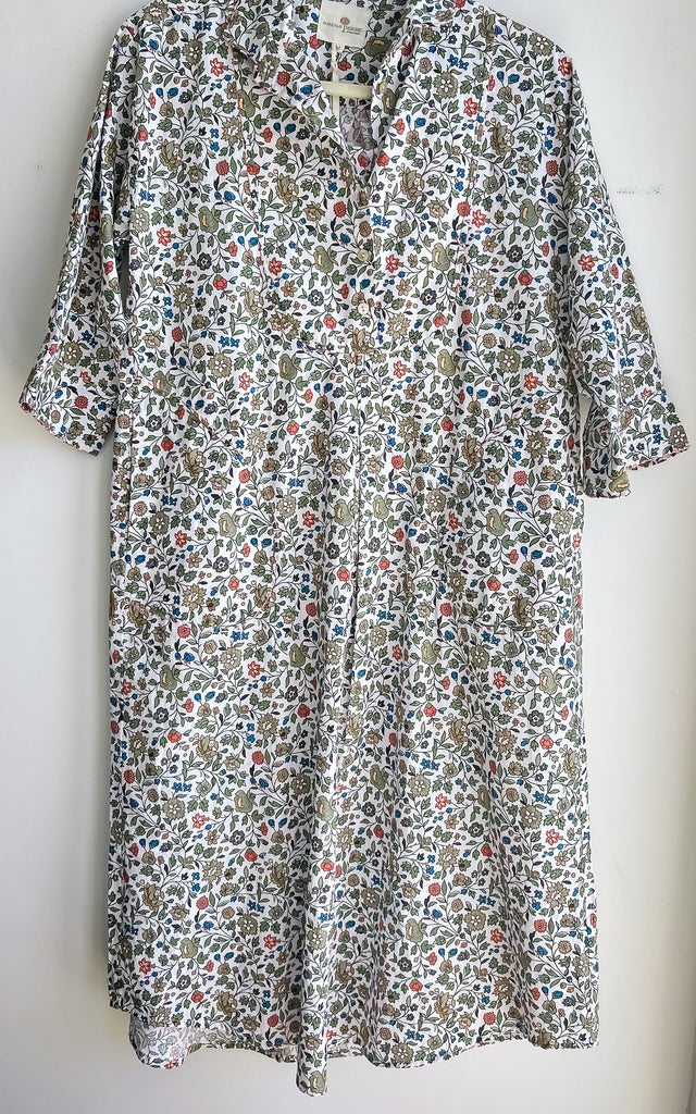 Vintage Floral Shirtdress - Maxi