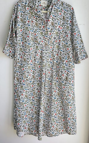 Vintage Floral Shirtdress - Maxi