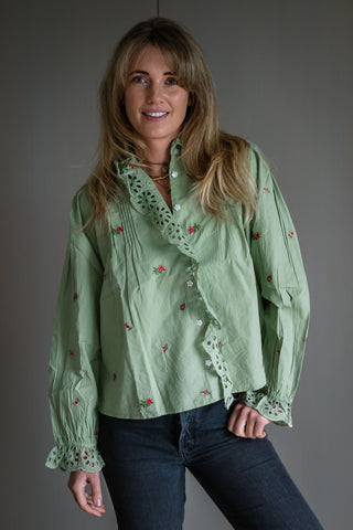 Floral Ditsy Emb Shirt