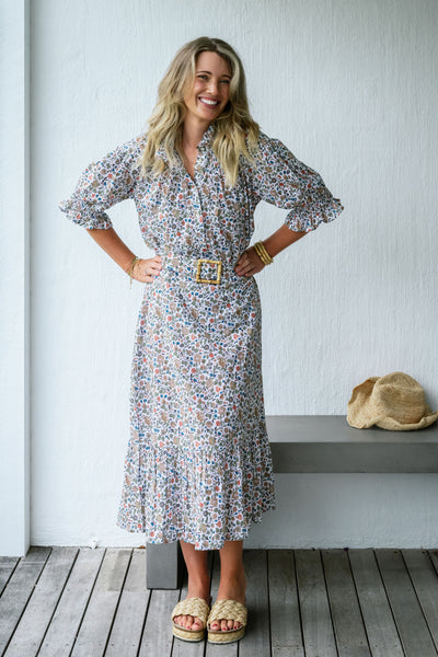 Vintage Floral Smocking Top