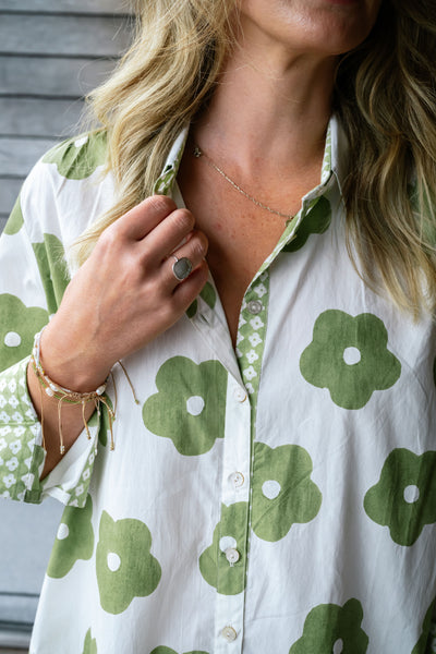 Poppy Flower Shirtdress