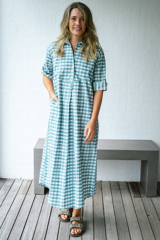 Harry Gingham Shirtdress - Maxi