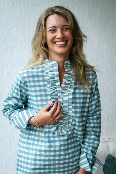 Harry Gingham Ruffle Dress