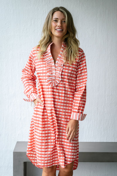 Harry Gingham Ruffle Dress