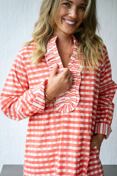 Harry Gingham Ruffle Dress