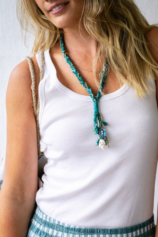 Embellished Plait Charm Necklace