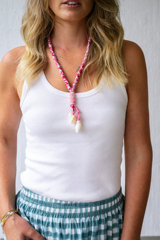 Embellished Plait Charm Necklace