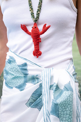 Embellished Plait Crochet Lobster Necklace