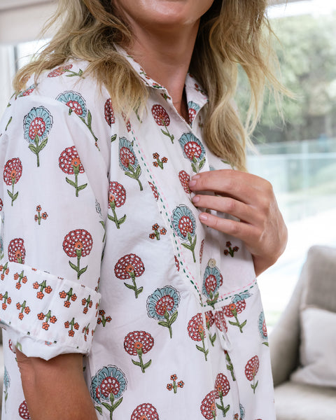Happy Poppy Shirtdress Midi