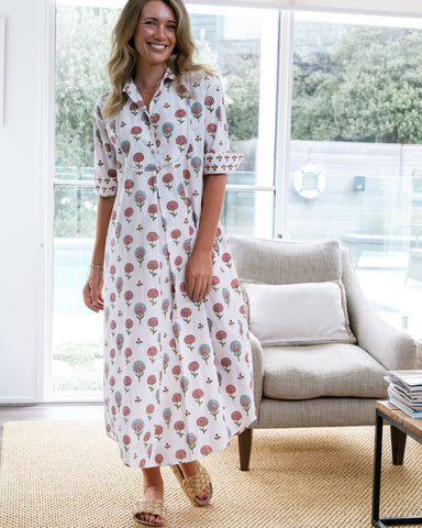 Happy Poppy Shirtdress Maxi